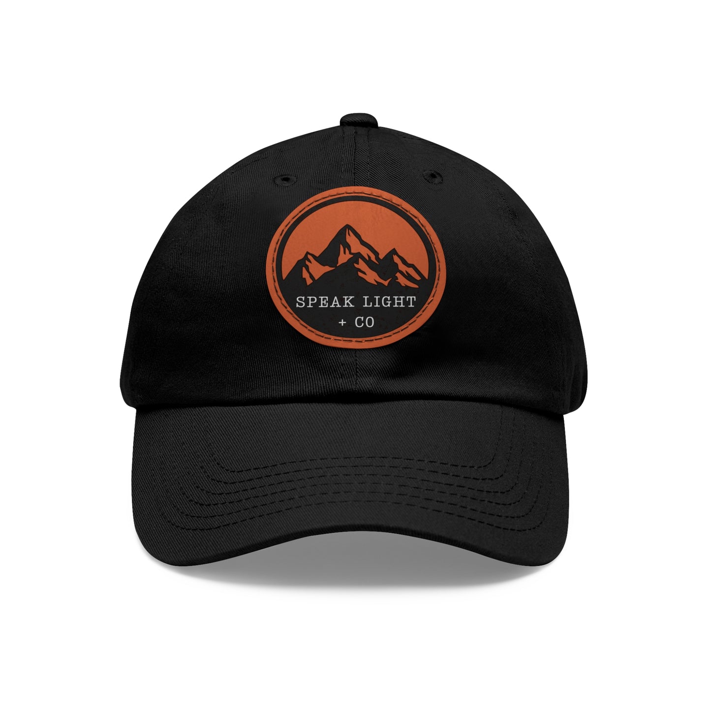 Mountain Leather Patch Dad Hat