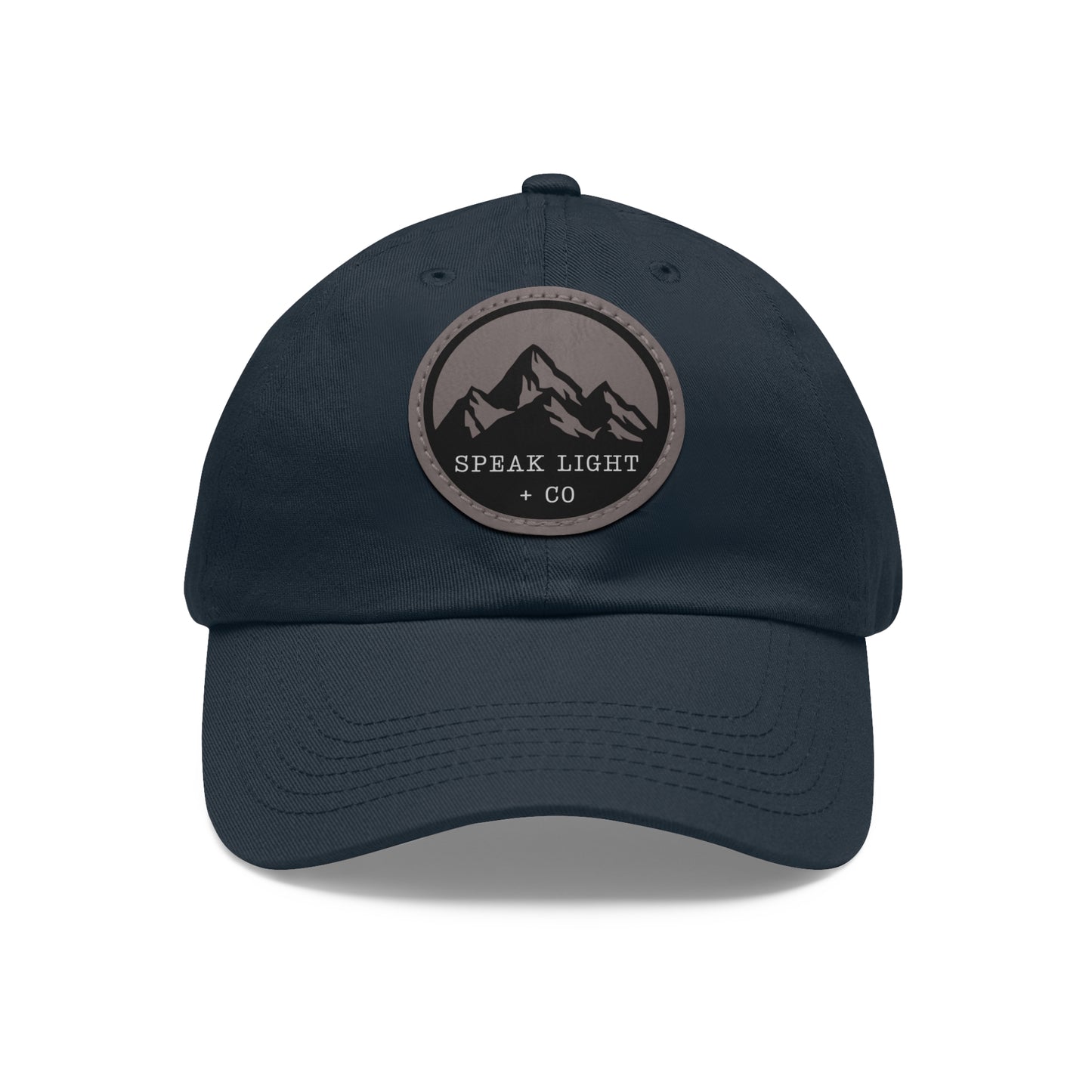 Mountain Leather Patch Dad Hat