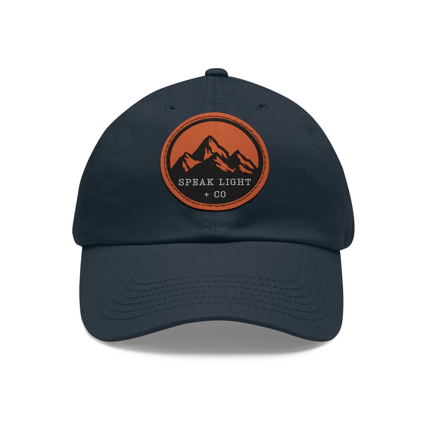 Mountain Leather Patch Dad Hat